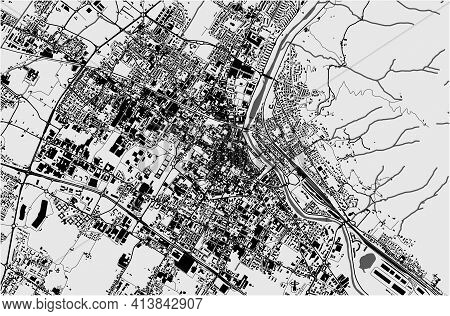 Map Of The City Of Prato, Italy