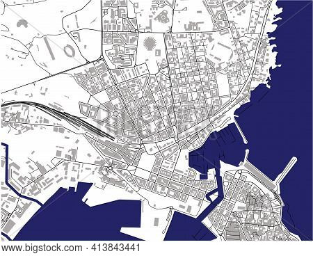 Map Of The City Of Syracuse, Italy