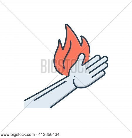 Color Illustration Icon For Burn Burnout Injury Burn-hand Pain.svg