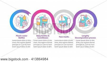 Top Environmental Challenges Vector Infographic Template. Face Masks Presentation Design Elements. D