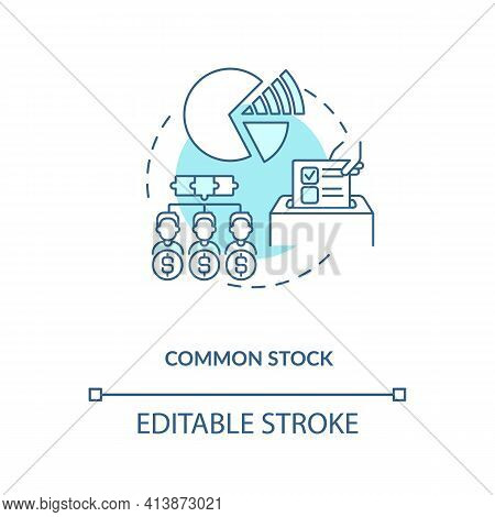 Common Stock Concept Icon. Stock Type Idea Thin Line Illustration. Holders In Public Corporations. C