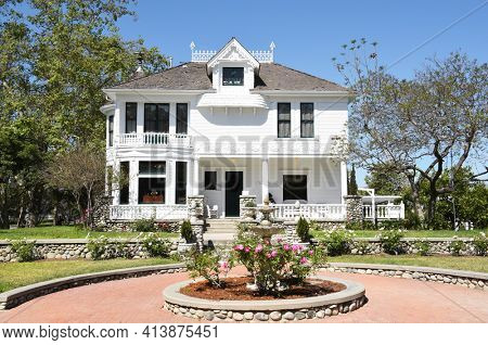 SANTA ANA, CA - APRIL 14, 2017: H. Clay Kellogg House at the Heritage Museum of Orange County. The museum is dedicated to preserving, promoting and restoring the heritage of Orange County