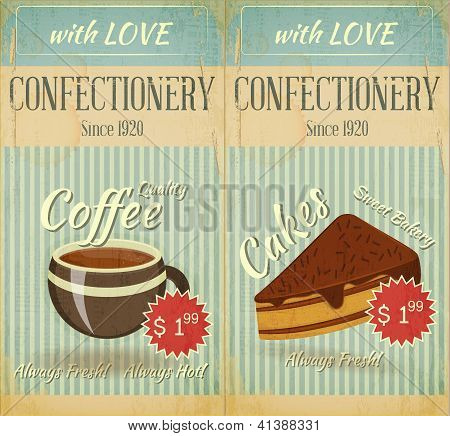 Jahrgang zwei Karten CafÃ© Konditorei Dessertkarte