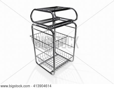 Blank Empty Flier Holder Or Display Stand 3d Render