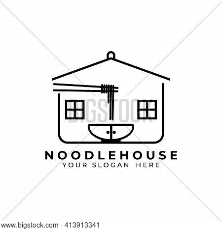 Noodle Logo Vector Illustration Design, Noodle House