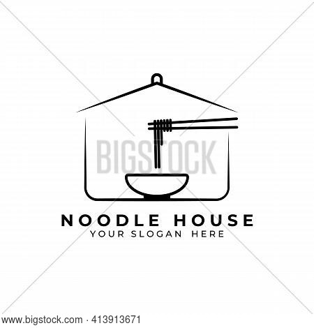 Noodle Logo Vector Illustration Design, Noodle House