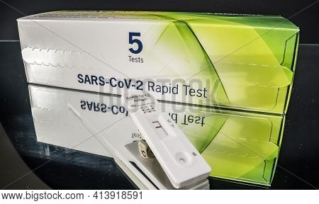 Package Of 5 Covid-19 Antigen Repid Tests - Frankfurt, Germany - March 23, 2021