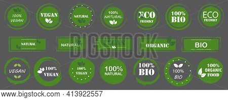 Abstract Food Logo For Concept Design. Food Logo. Icon Set. Vector Pattern. Stock Image. Eps 10.
