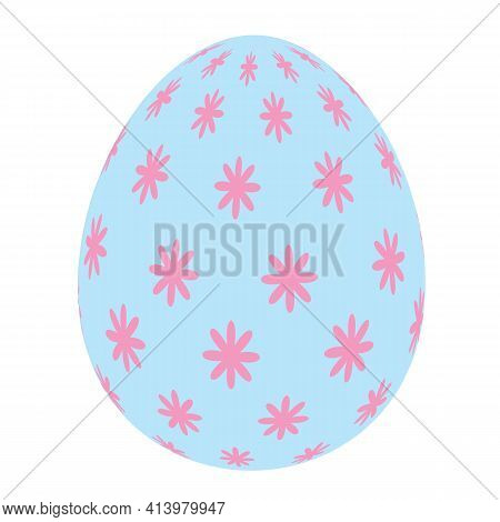 Painted Easter Egg Simple Icon. Vector Illustration