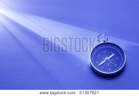 Compass In A Beam Of Light