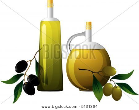 Bottle And Olive Branch.