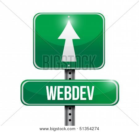 Webdev Road Sign Illustration