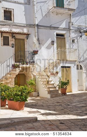 Residential area of Noci. Puglia. Italy