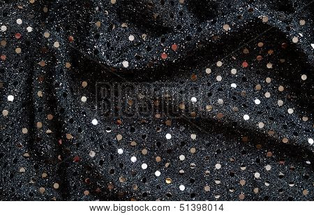 Black Fabric With Sequins