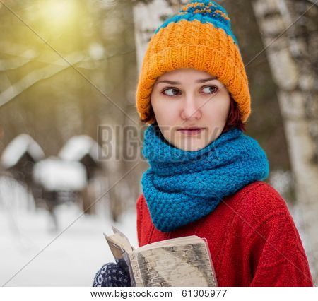 Teen Girl With A Book