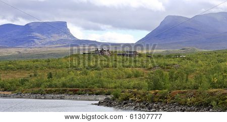 Lapporten from the lake Torneträsk in Lapland.