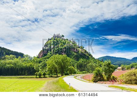 Road To Hochosterwitz Castle In Austria