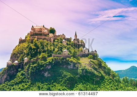 Hochosterwitz Castle Mountain In Austria