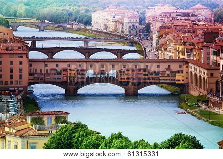 Ponte Vecchio Over Arno River