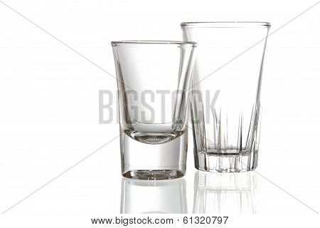 Empty glass. Isolated on white isolated background