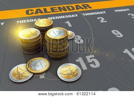 Calendar With Coins
