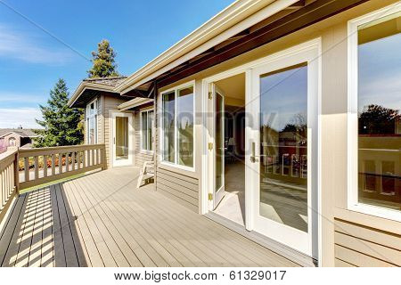 Wooden Walkout Deck