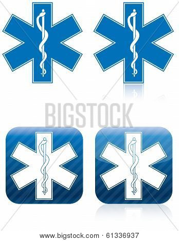 Star Of Life - Rod Of Asclepius