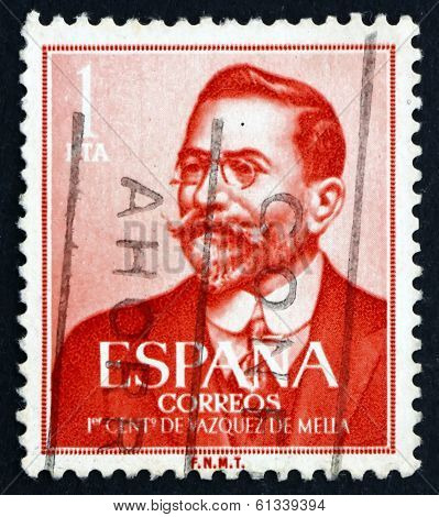 Postage Stamp Spain 1961 Juan Vazquez De Mella, Politician