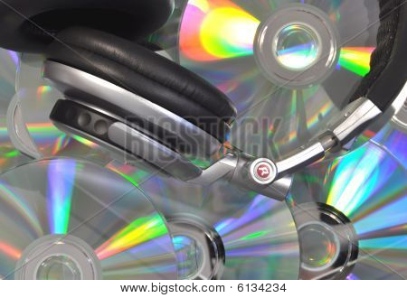 CD og hovedtelefoner