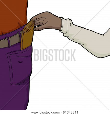 Pickpocket Taking Wallet
