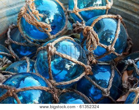 Blue Glass Fishing Floats