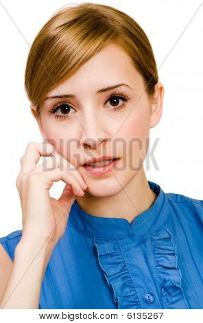 Bella donna pensiero