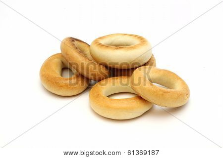 Bagels isolated on white background