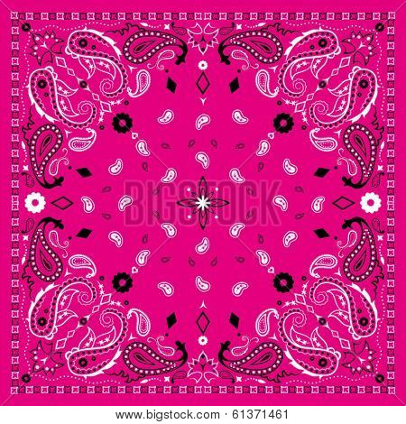 Pink Paisley Bandana Pattern