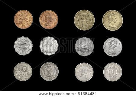 Set of coins of insular countries