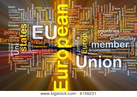 europäischen Union Word Wolke im Paket