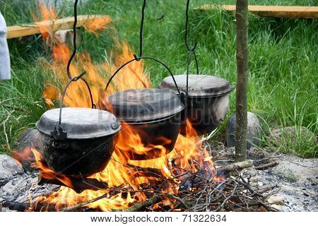 At the campfire