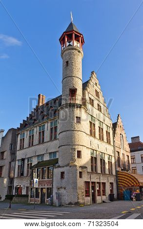 Tanners Guild House Toreken (1450). Ghent, East Flanders, Belgium