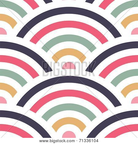 Vector seamless background with colorful fishscale pattern