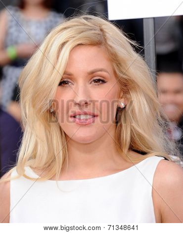 LOS ANGELES - APR 13:  Ellie Goulding arrives to the 2014 MTV Movie Awards  on April 13, 2014 in Los Angeles, CA.                