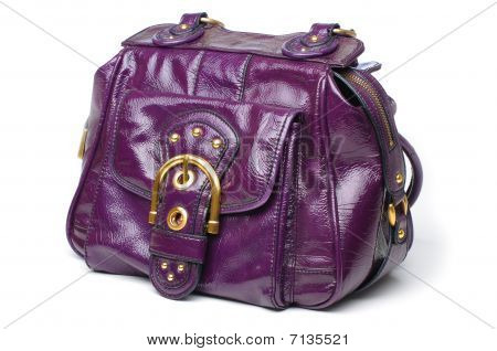 Borsa in pelle viola
