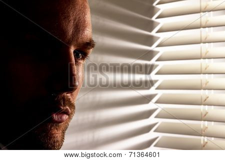 a man's face as a portrait
