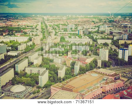 Retro Look Berlin Aerial View