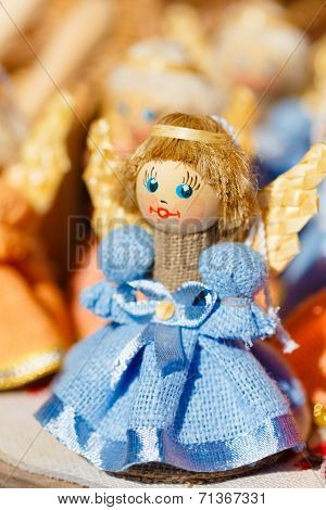 Colorful Belarusian Straw Dolls At The Market In Belarus