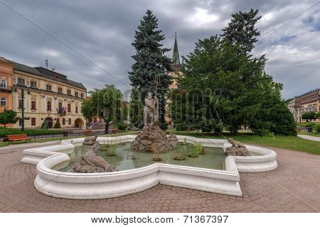 neptune monument in Presov, Slovakia