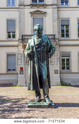 Statue Of Robert Wilhelm Bunsen In Heidelberg
