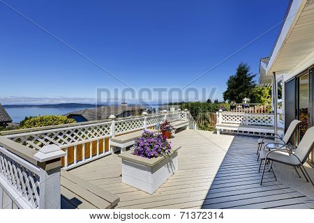 Beautiful Deck With Scenic Bay View