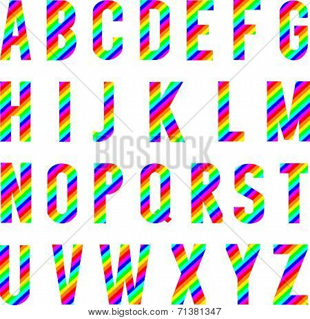Alphabet Rainbow Style