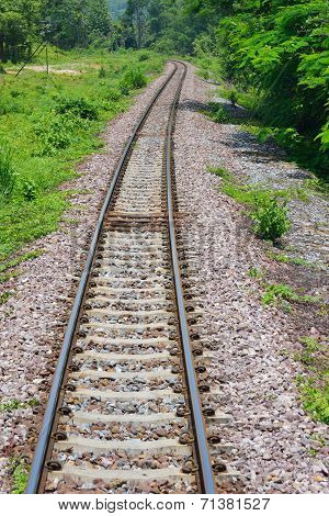 Train Tracks In Country Developing