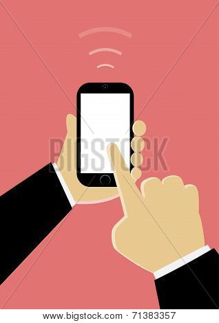 Mobile phone in hand
